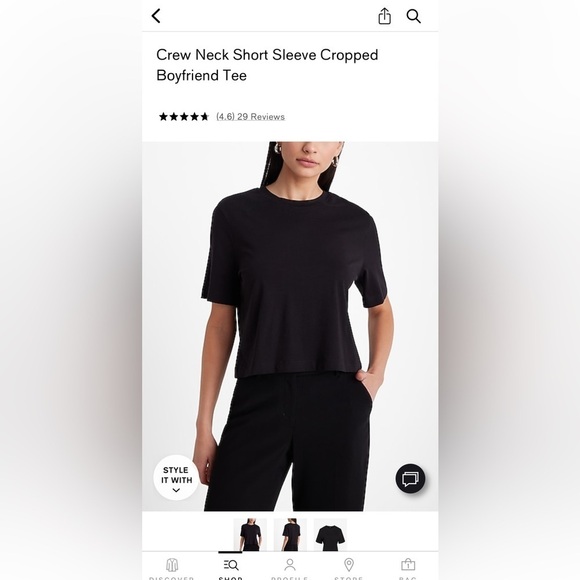 NWT Crew Neck Short Sleeve Cropped
Boyfriend Tee size M - Picture 2 of 8